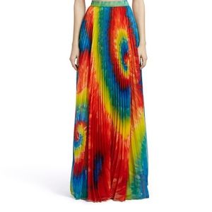 RARE NWT ALICE + OLIVIA TIE DYE MAXI SKIRT
